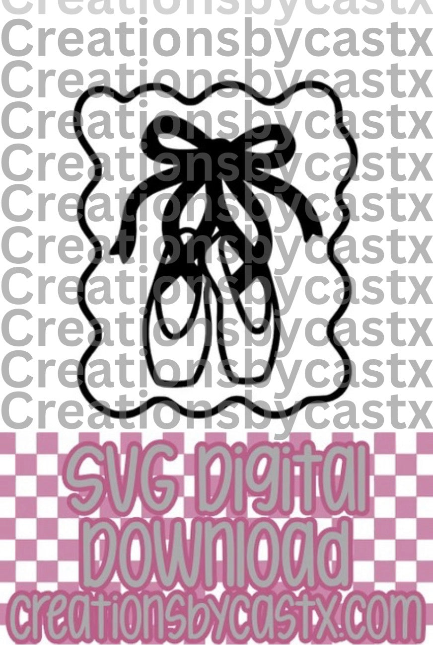 Ballerina Slippers In Frame SVG