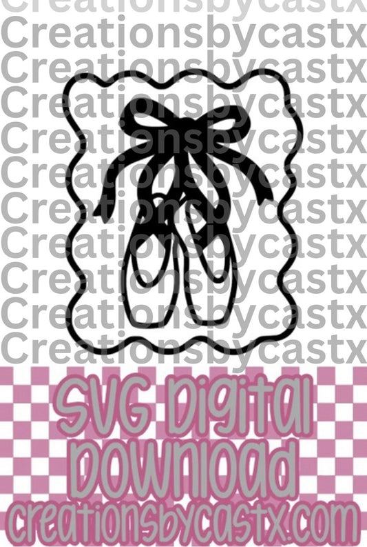 Ballerina Slippers In Frame SVG