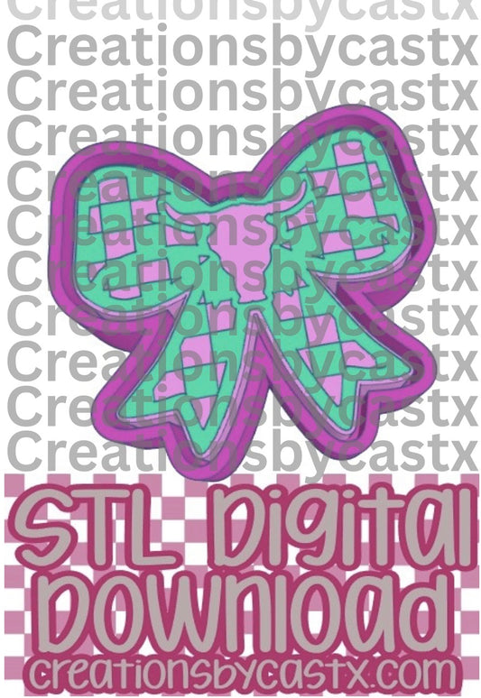 Bull Checkered Bow STL