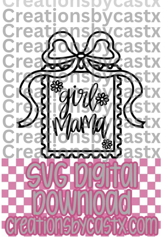 Girl Mama Stamp SVG