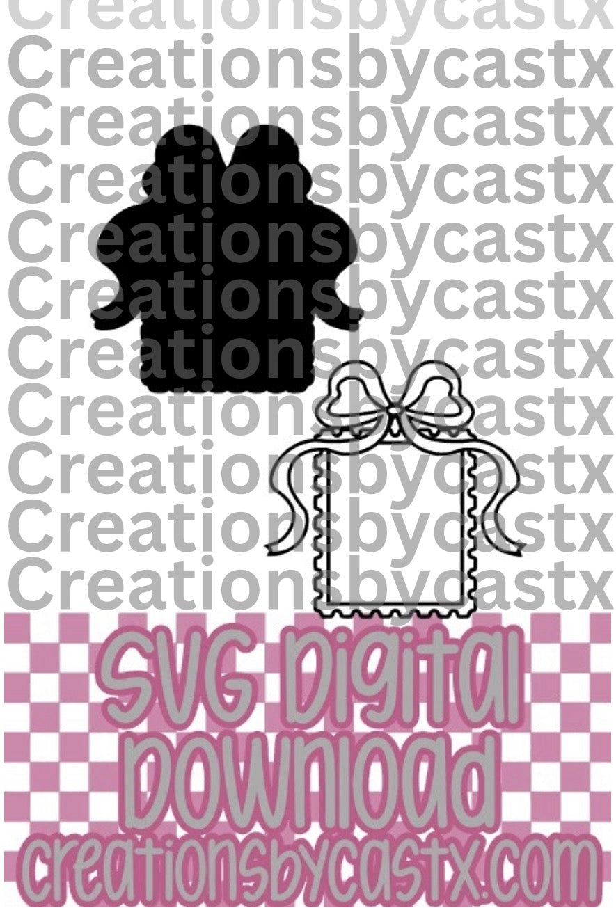 Plain Stamp SVG & Offset SVG (to go with cardstock)