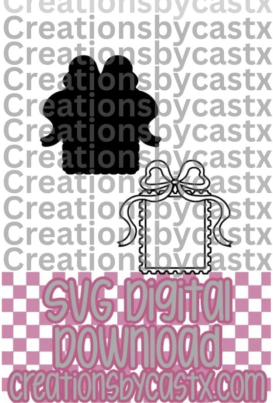 Plain Stamp SVG & Offset SVG (to go with cardstock)