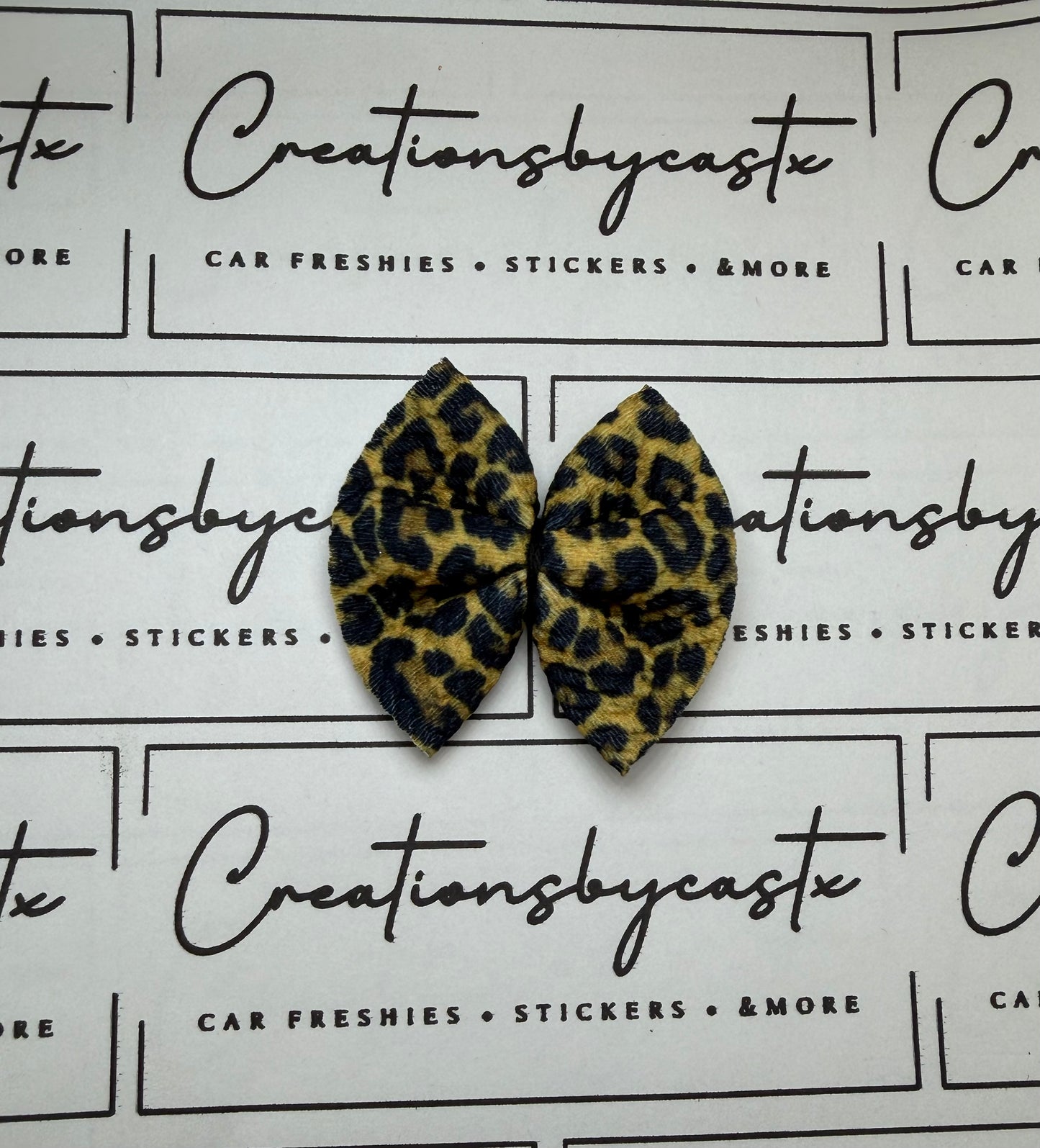 Leopard Freshie Bow