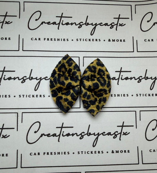 Leopard Freshie Bow
