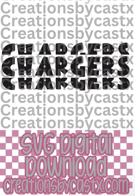 Chargers X 3 SVG