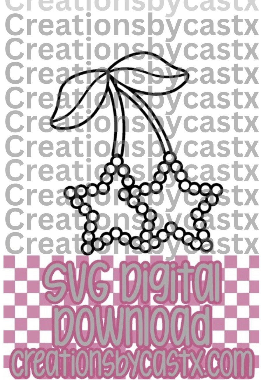Star Jewelry Cherries SVG