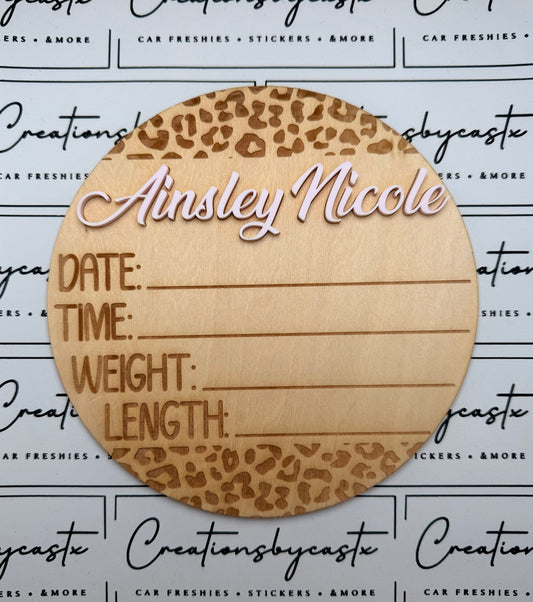 Leopard Birth Announcement