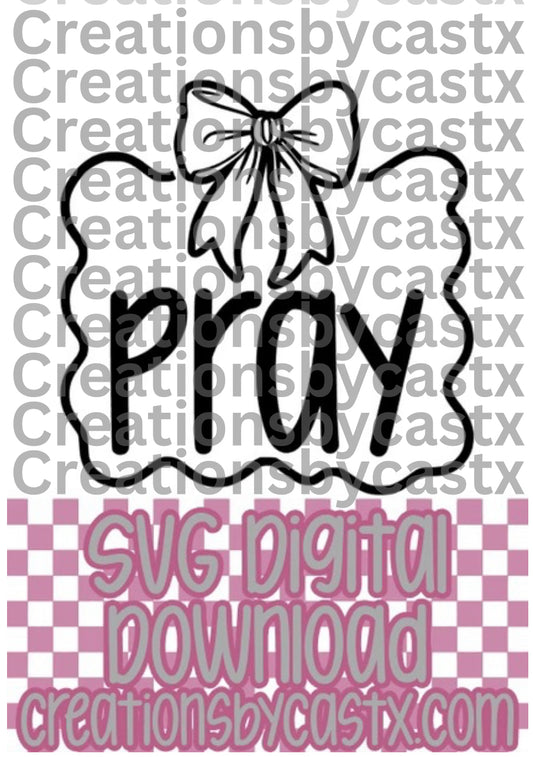 Pray w Frame SVG