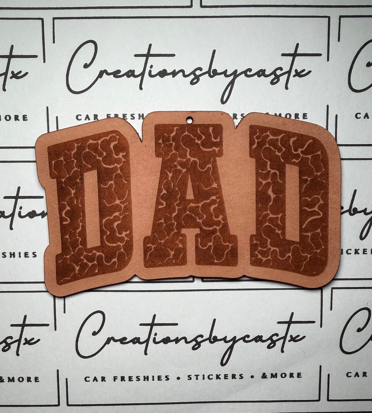 Camo Dad Unscented Leather Freshie