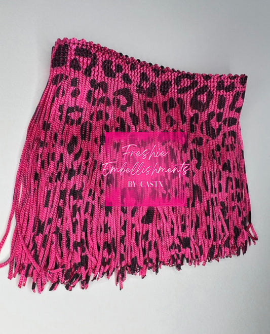Pink Leopard Fringe