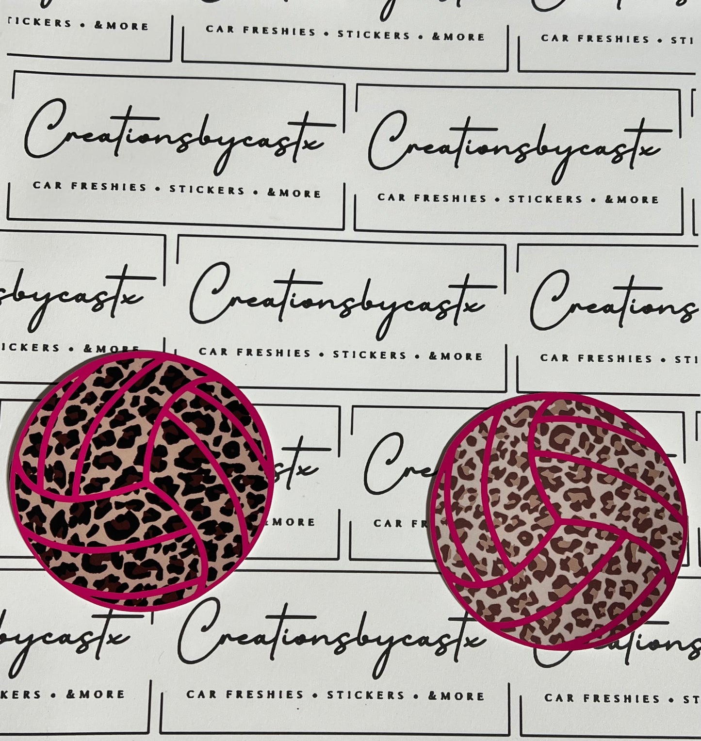 Volley Ball Leopard Round Cardstock