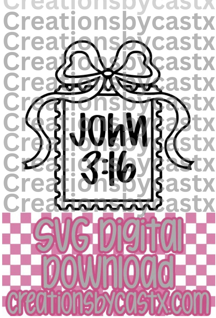 John 3:16 Stamp SVG