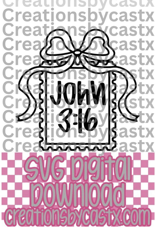 John 3:16 Stamp SVG