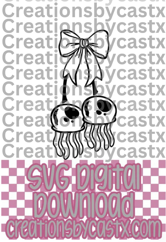 Jellyfish Cherries SVG