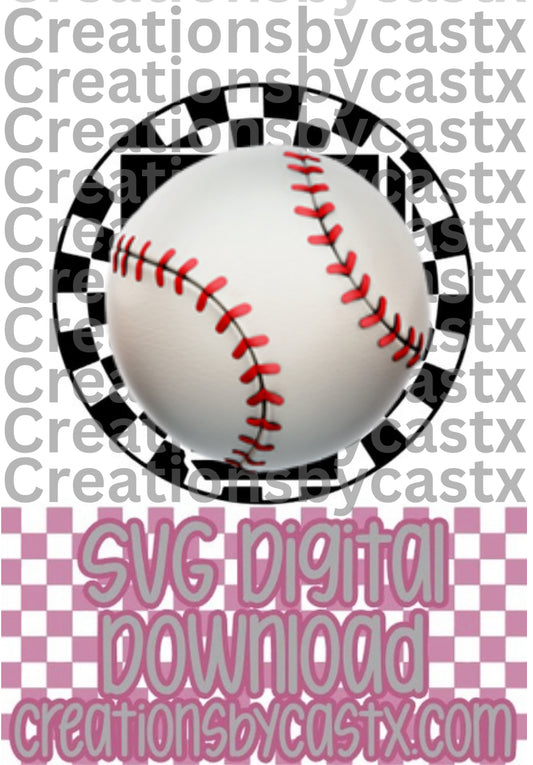 Texas R Checkered Circle SVG