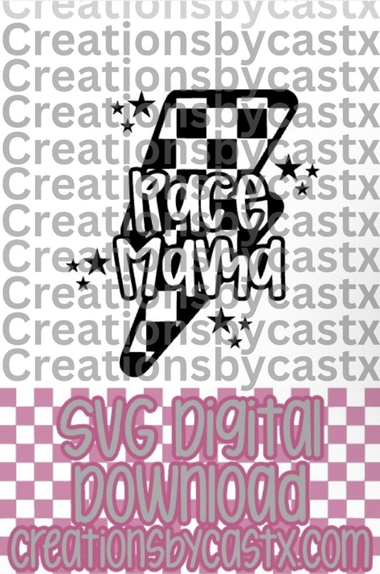 Race Mama Bolt SVG