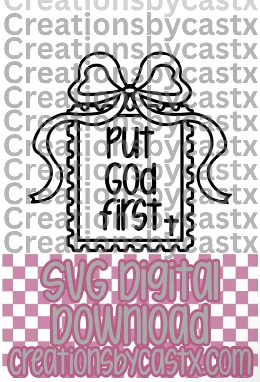 Put God First Stamp SVG