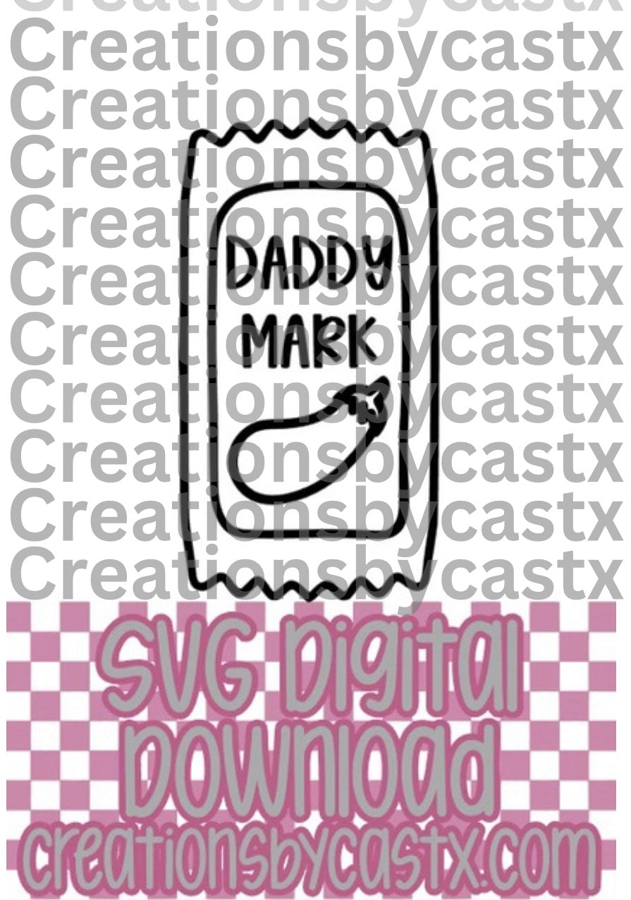 Daddy Mark Sauce Packet SVG