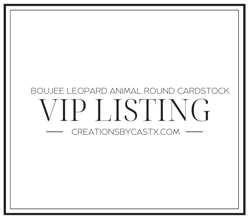 Boujee Leopard Animal Round Cardstock
