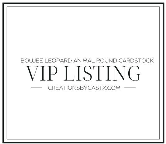 Boujee Leopard Animal Round Cardstock