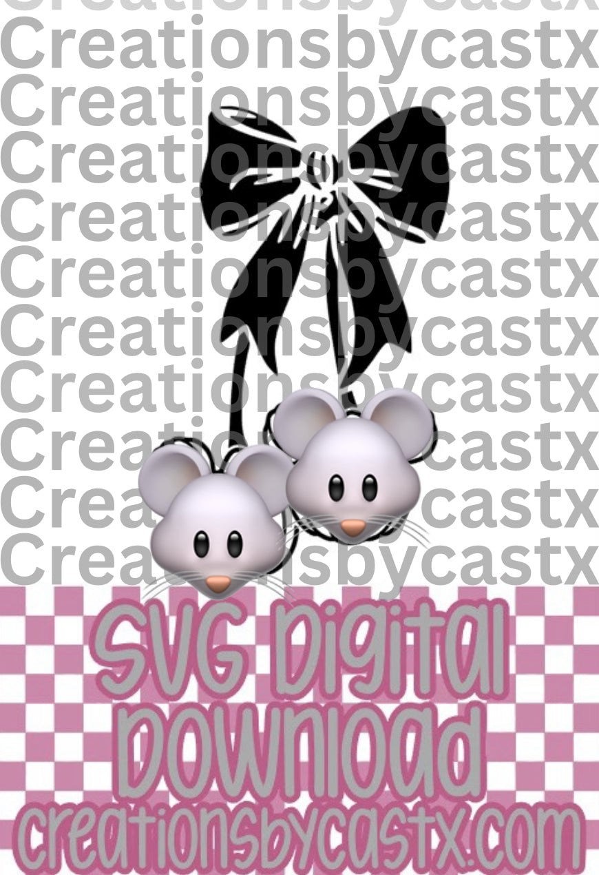Pumpkin Mouse Cherries SVG