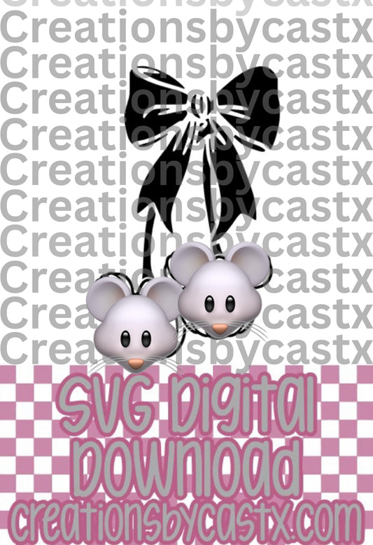 Pumpkin Mouse Cherries SVG
