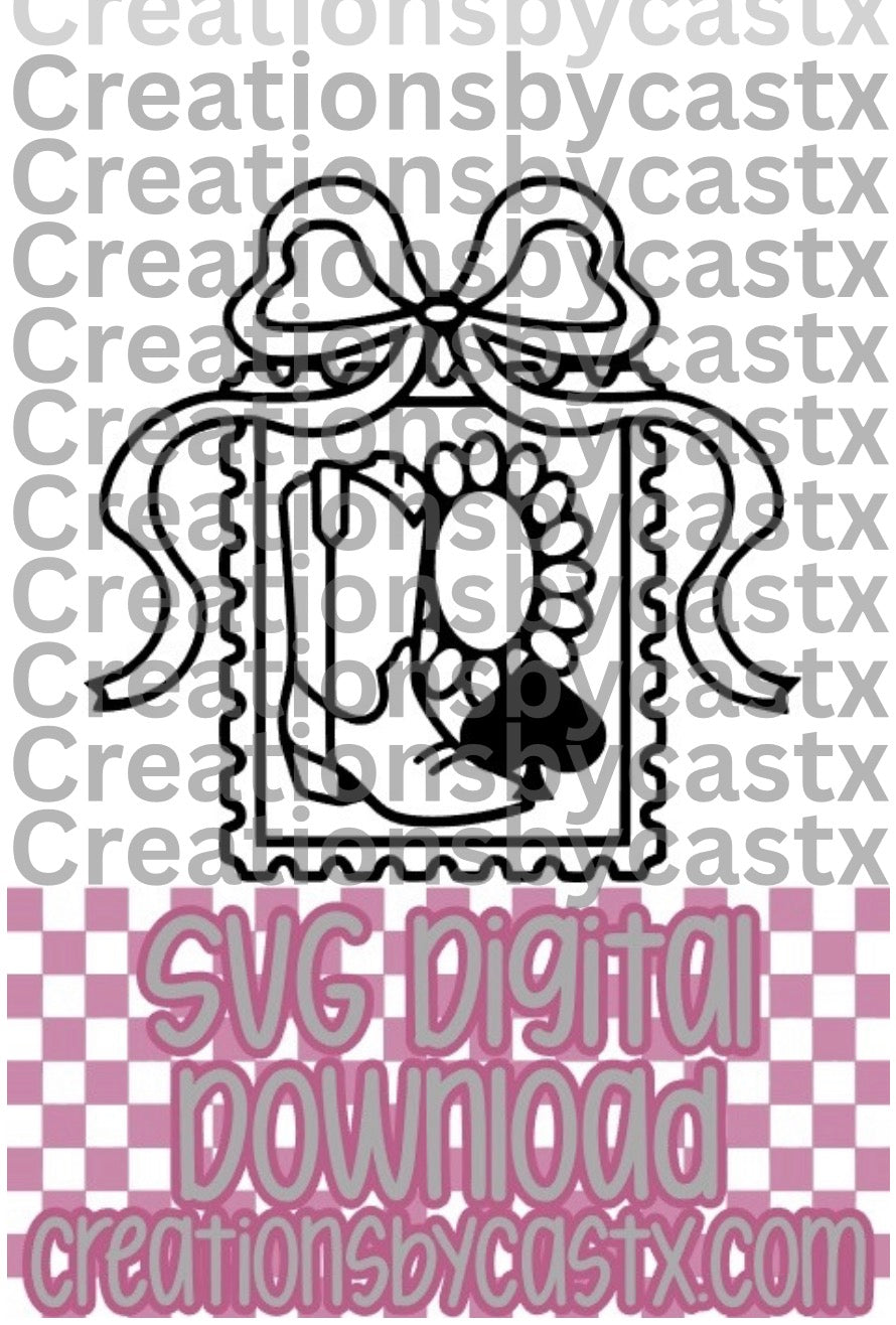 Boot Concho Spade Stamp SVG
