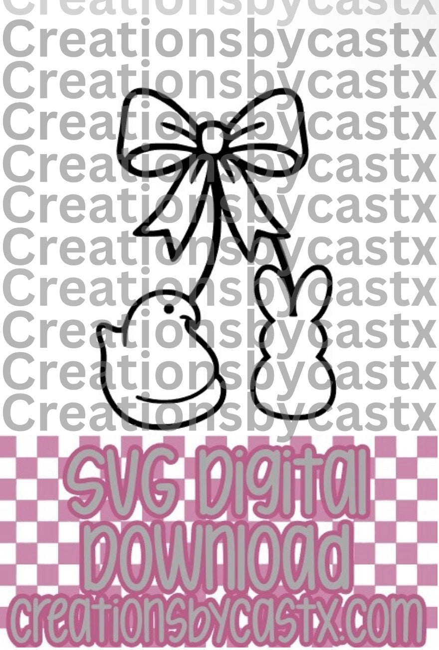 Chick Bunny Cherries SVG