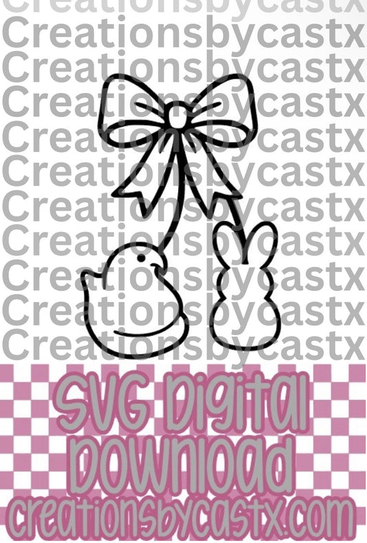 Chick Bunny Cherries SVG