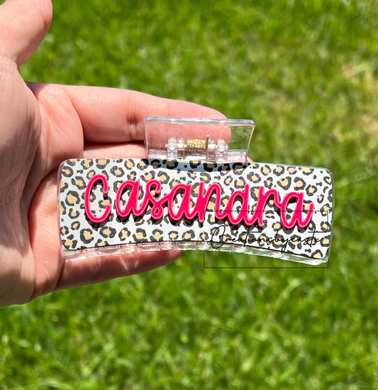 Custom Name Claw Clip