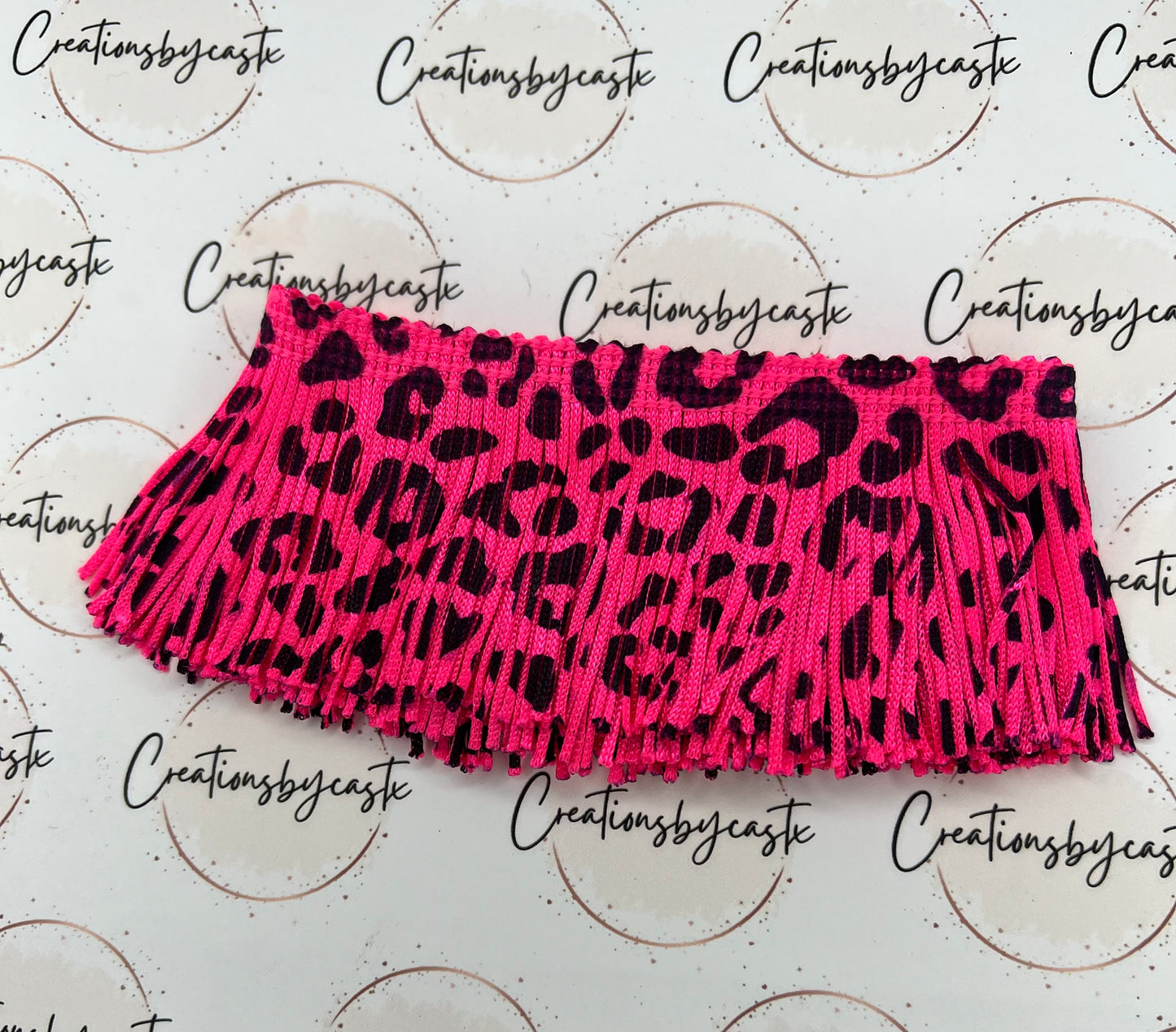 Neon Pink Leopard 2in Fringe