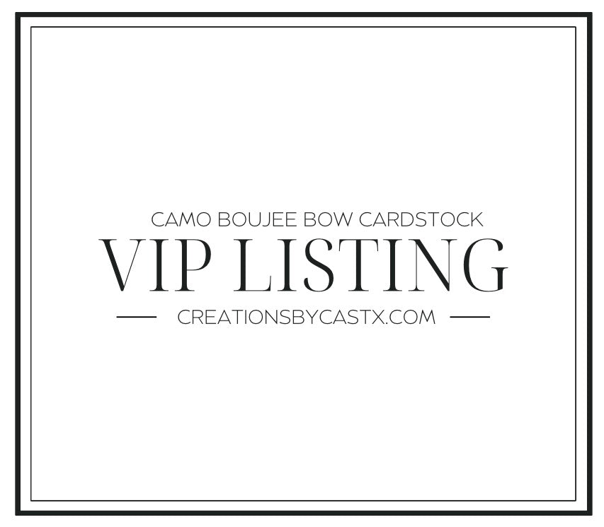 CBC Camo Boujee Bow Digital Cardstock