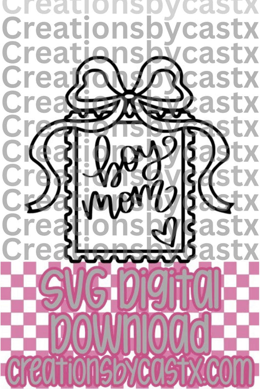 Boy Mom Stamp SVG