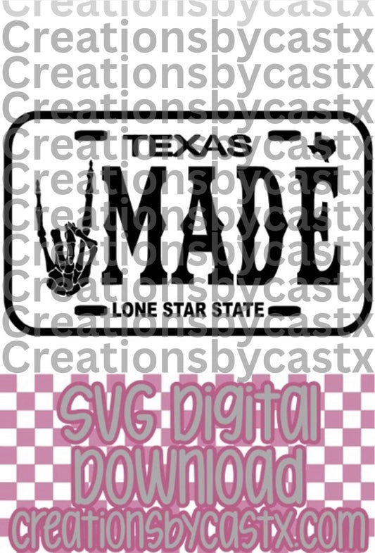 Texas Made Plate SVG