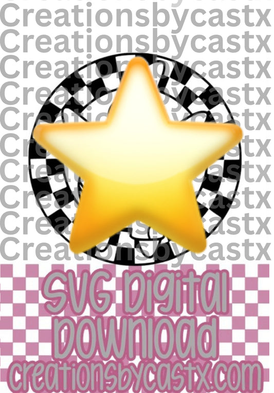 Pat Checkered Circle SVG