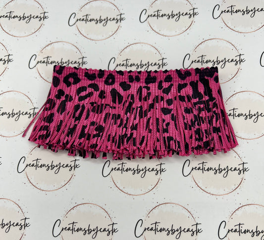 Hot Pink Leopard 2in Fringe