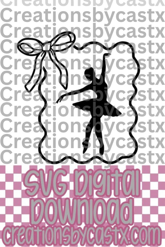 Bow Frame w/ Ballerina SVG