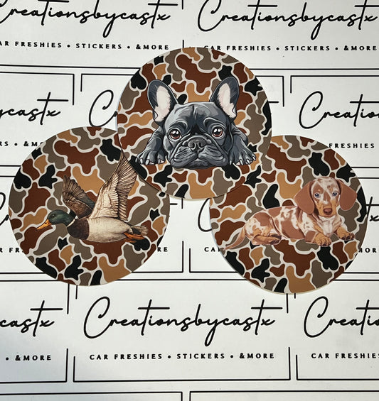 Camo Animal Round Cardstock