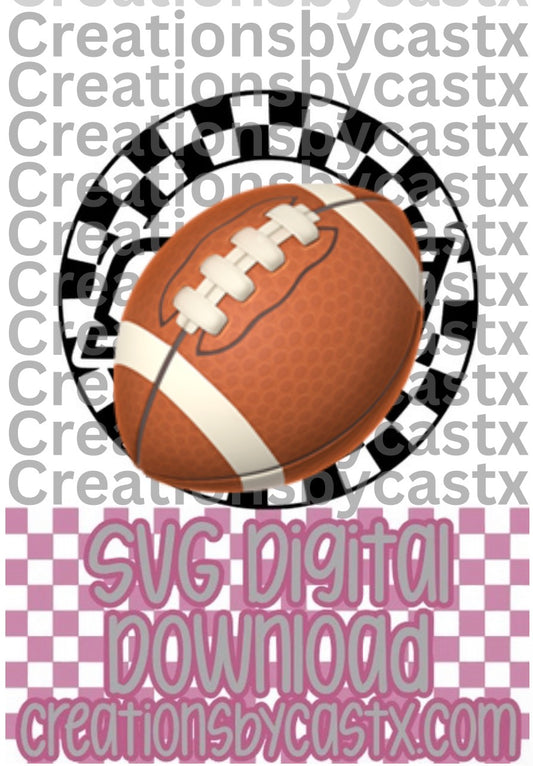 OK State Checkered Circle SVG
