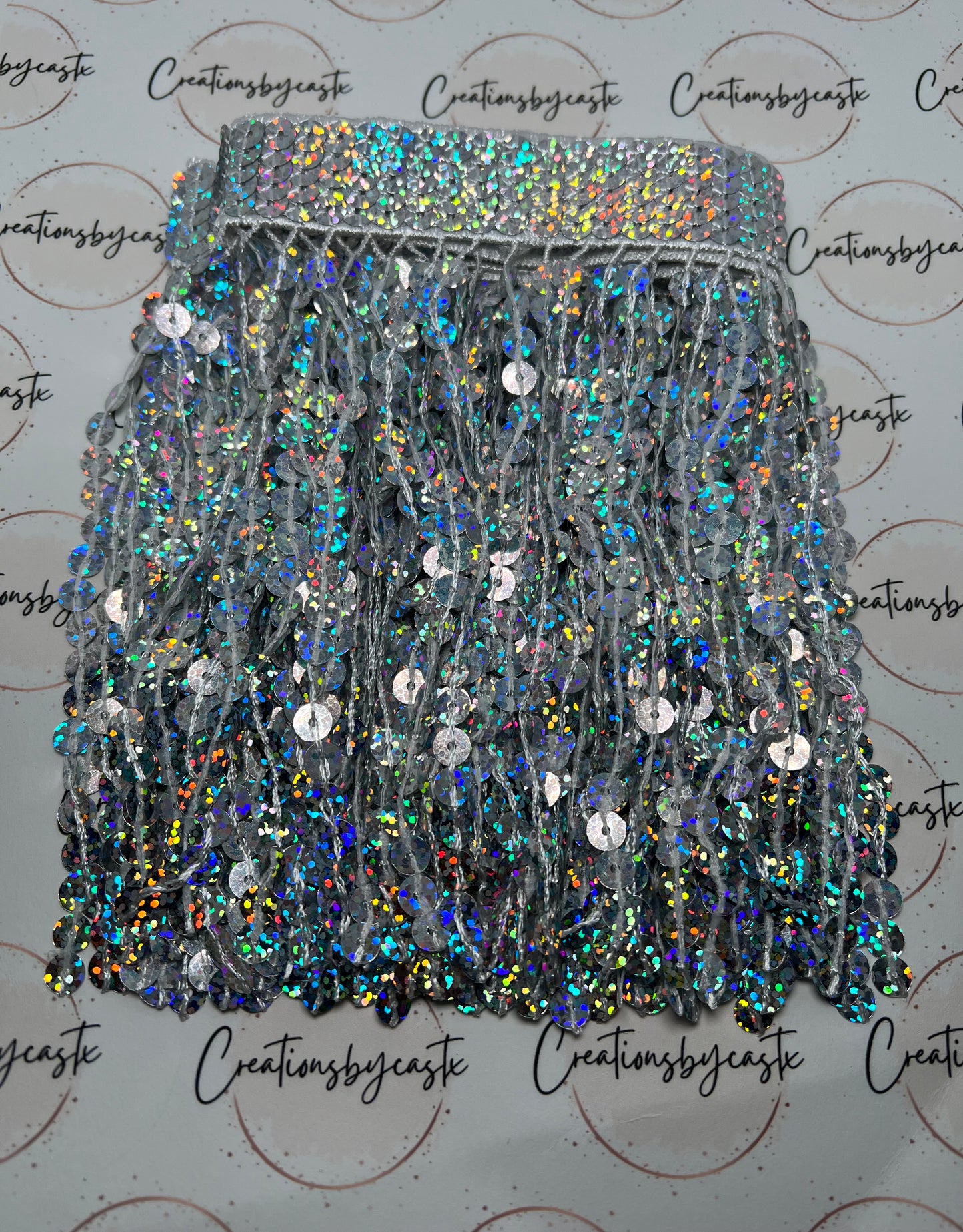 Silver Sequin Fringe