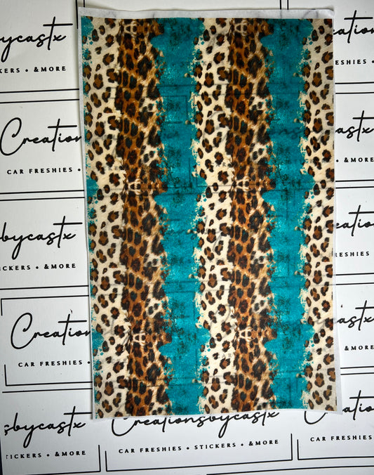 Blue Glitter Animal Print L Tissue Paper