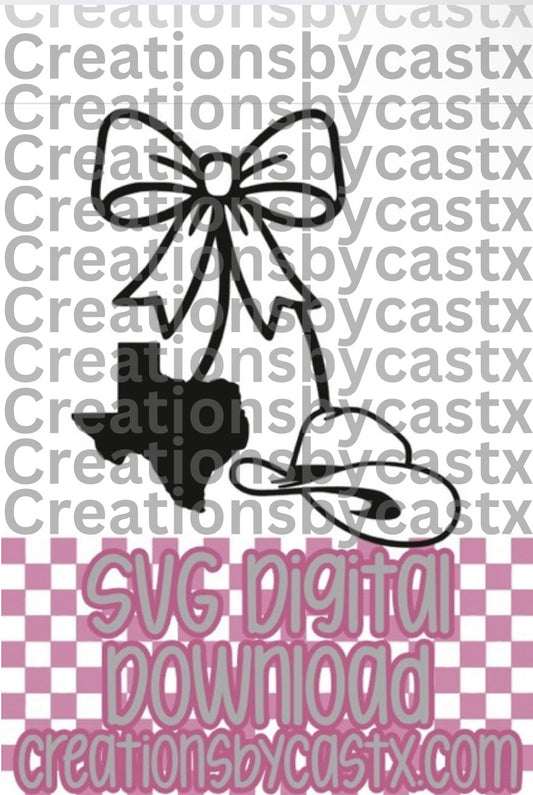 Texas Cowboy Hat Cherries SVG