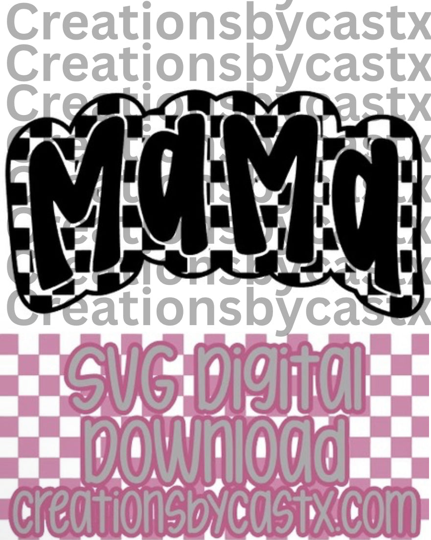 Checkered Mama SVG