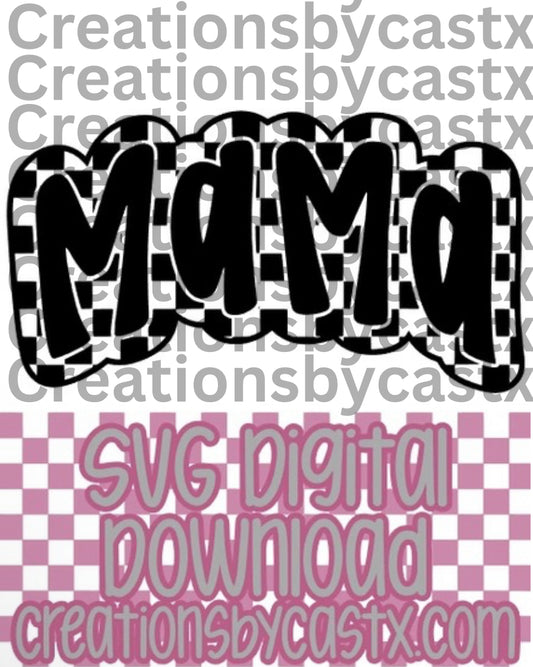 Checkered Mama SVG