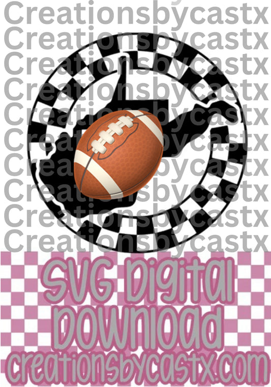 WV Checkered Circle SVG