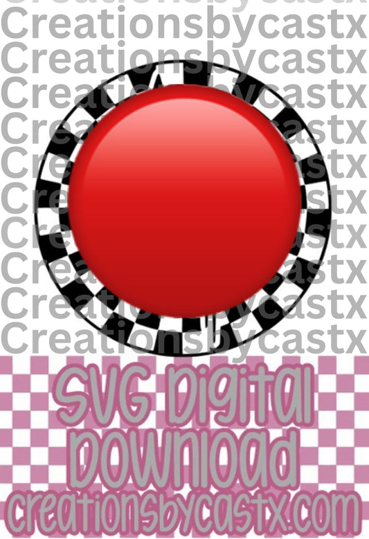 Houston R Checkered Circle SVG