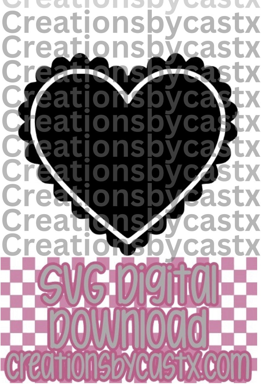 Scalloped Heart SVG (for cardstock)