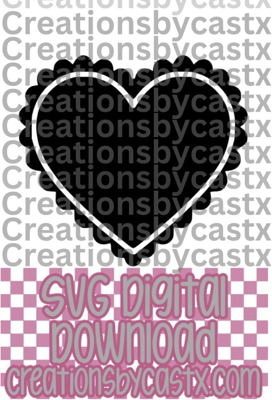 Scalloped Heart SVG (for cardstock)