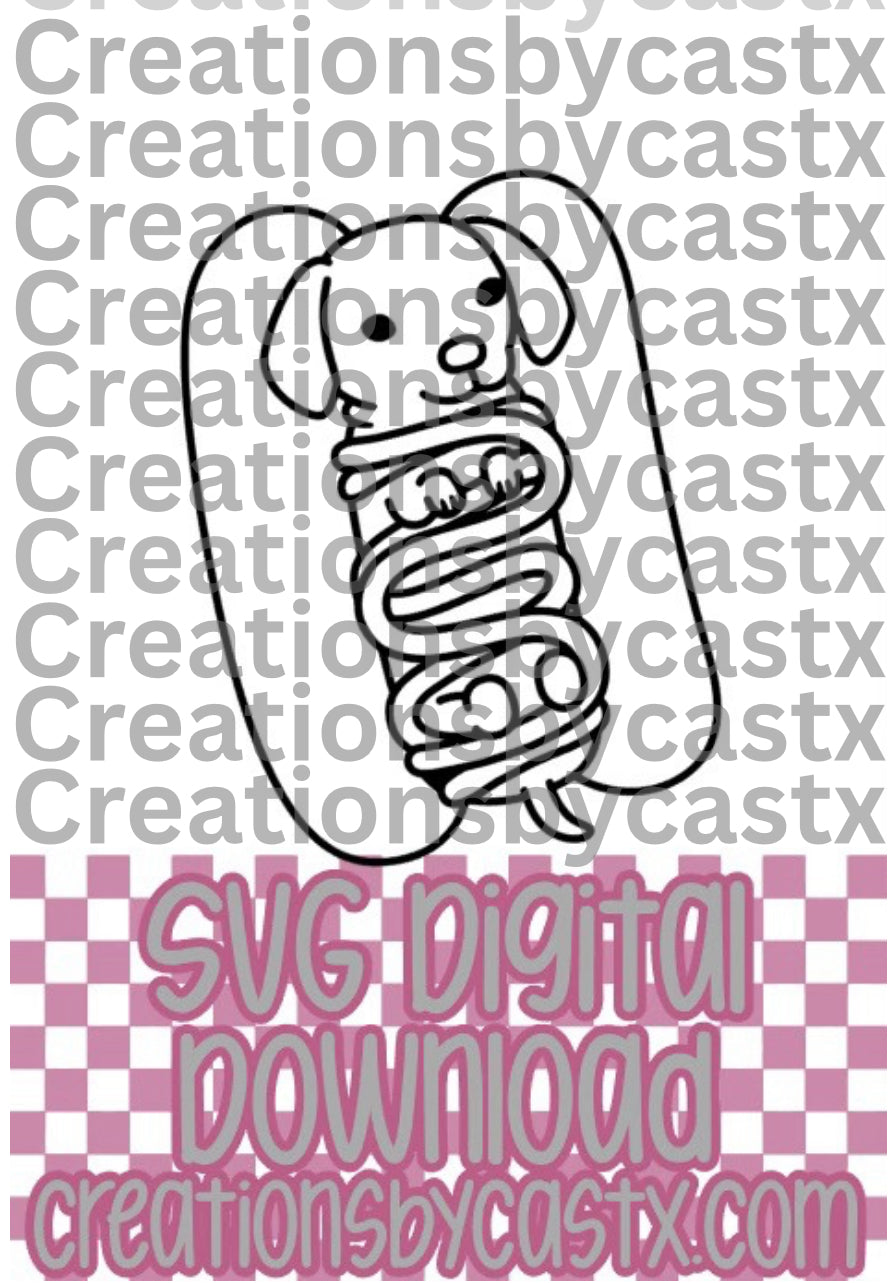 Weenie Dog Hotdog SVG