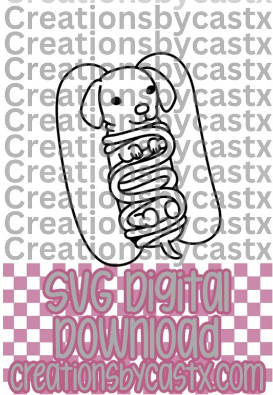 Weenie Dog Hotdog SVG